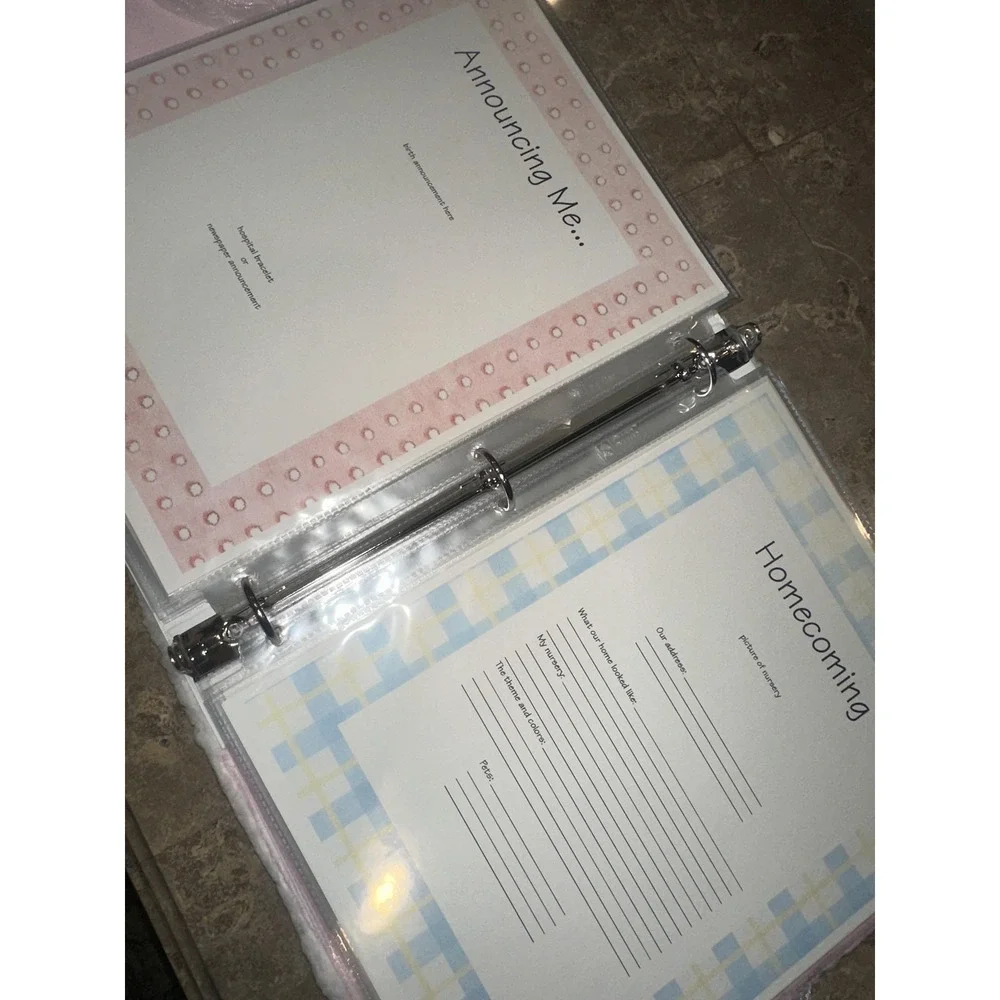 Pink Lamb Baby Memory Book Girl‎ Plush Cover 3-Ring Binder Keepsake Album New